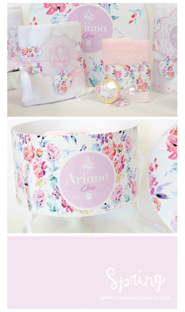 Trusou de botez pentru fete cu flori mov de primavara, Hello, Spring! 16